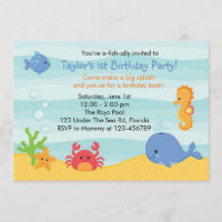 Under The Sea Birthday Invitation (Boys)