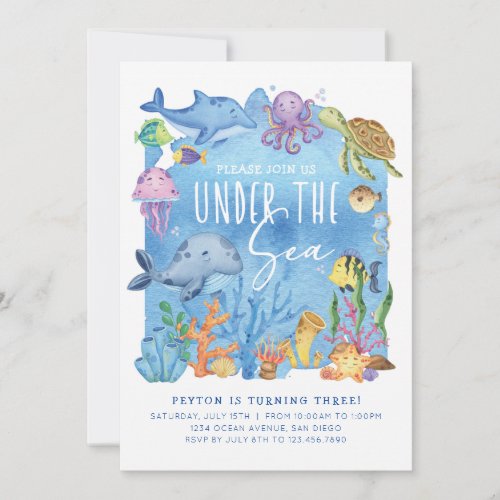 Under the Sea Birthday Invitation for Any Age