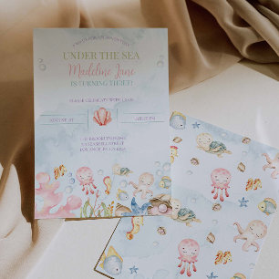 Under The Sea Birthday Invitation Ocean Birthday