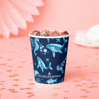 Under the Sea birthday invitation, ocean boy  Paper Cups