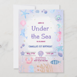 Under the Sea Birthday Invitation Printable