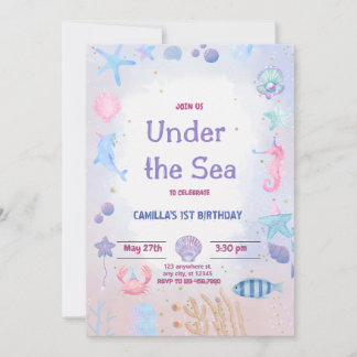Under the Sea Birthday Invitation Printable