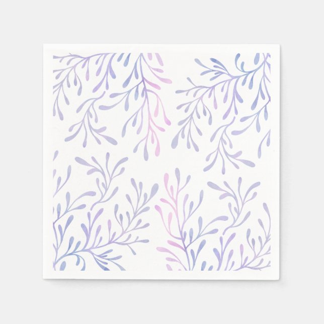 Under the Sea Birthday Mermaid Girl Ocean Theme Napkins (Front)