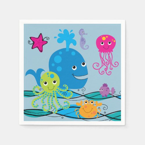 Under the Sea Birthday Paper Napkin