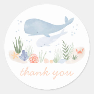 Under the Sea Birthday Party Classic Round Sticker