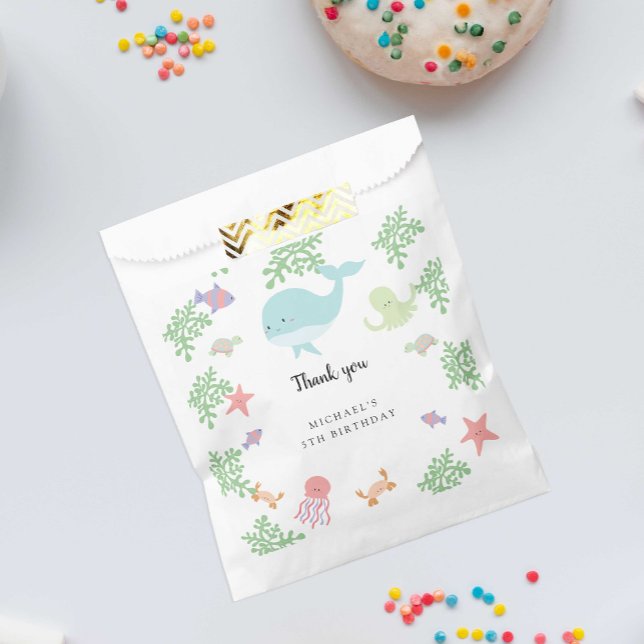 Under the Sea Birthday Party Cute Pastel Ocean Favor Bag (Creator Uploaded)