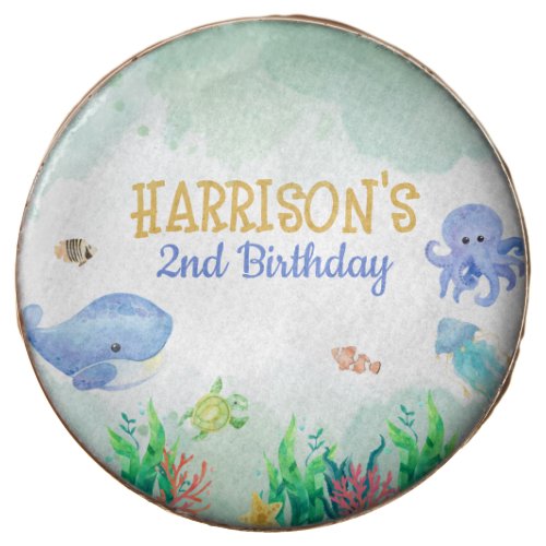 Under the Sea Birthday party edible cookie label