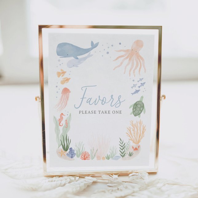 Under the Sea Birthday Party Favors Sign (Creator Uploaded)