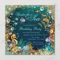 Under the Sea Birthday Party Invitation