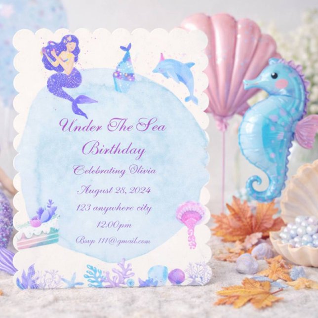 UNDER THE SEA BIRTHDAY PARTY INVITATION (Creator Uploaded)