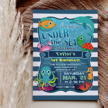 Under the Sea Birthday Party Invitation