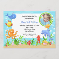 Under the Sea Birthday Party Invitation