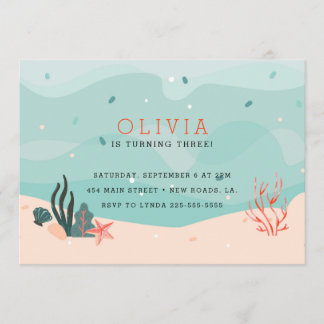 Under the Sea Birthday Party Invitation