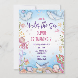 Under the Sea Birthday Party Invitation