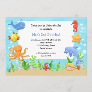 Under the Sea Birthday Party Invitation