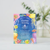 Under the Sea Birthday Party Invitation Postcard (Standing Front)