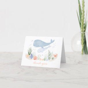 Under the Sea Birthday Party Letterpress Thank You Card