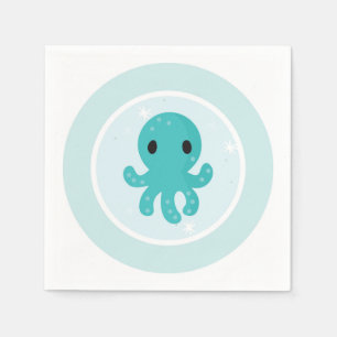 Under the Sea Birthday Party Octopus Napkins