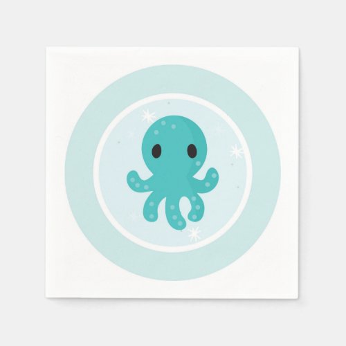 Under the Sea Birthday Party Octopus Napkins