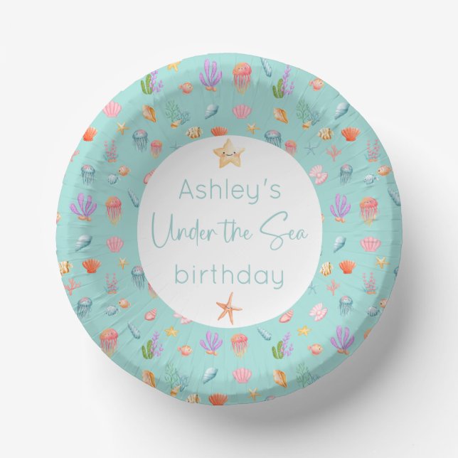 Under The Sea Birthday Party Paper Bowls (Front)