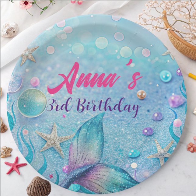 Under the Sea Birthday Party  Paper Plates (Creator Uploaded)