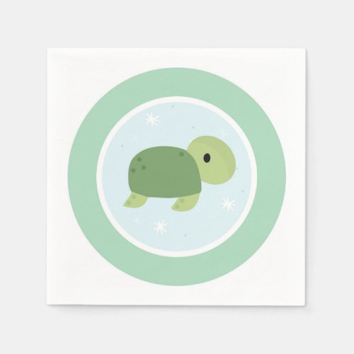 Under the Sea Birthday Party Turtle Paper Napkins