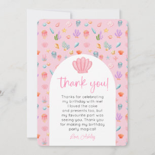 Under The Sea Birthday Photo Thank You Invitation