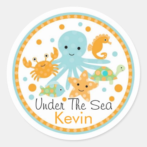 Under The Sea Birthday Sticker