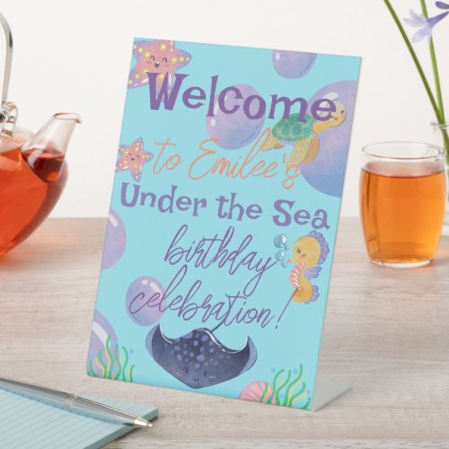 Under the Sea birthday tabletop sign