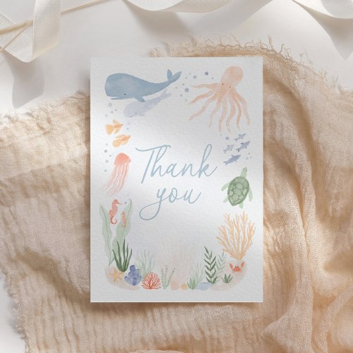 Under the Sea Birthday Thank You Card