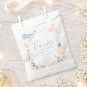 Under the Sea Birthday Thanks for shellebrating Favor Bag