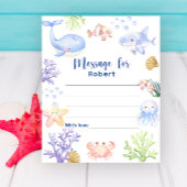 Under the sea birthday time capsule message