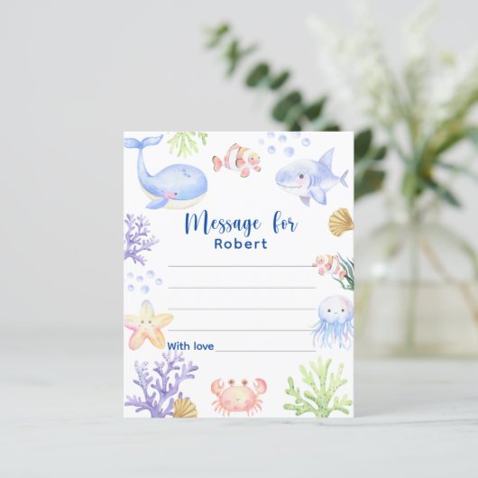 Under the sea birthday time capsule message (Standing Front)