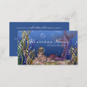Under the Sea Blonde Mermaid Business Cards (Front/Back)