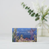 Under the Sea Blonde Mermaid Business Cards (Standing Front)
