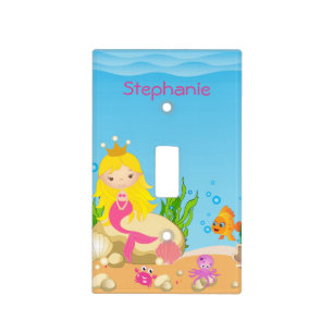 Under the Sea Blonde Mermaid Light Switch Cover