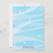 Under the Sea Blue Baby Shower Invitations (Back)