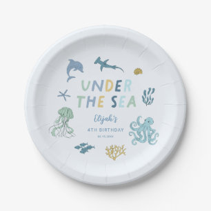 Under The Sea Blue Birthday Party Paper Plates