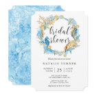 Under the Sea Blue & Gold Bridal Shower Invitation