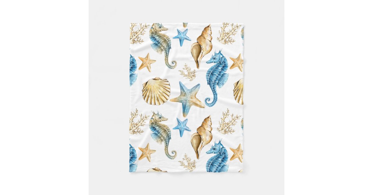 Seahorse in Bloom Quilted Blanket NCU0TH1255 main image 1