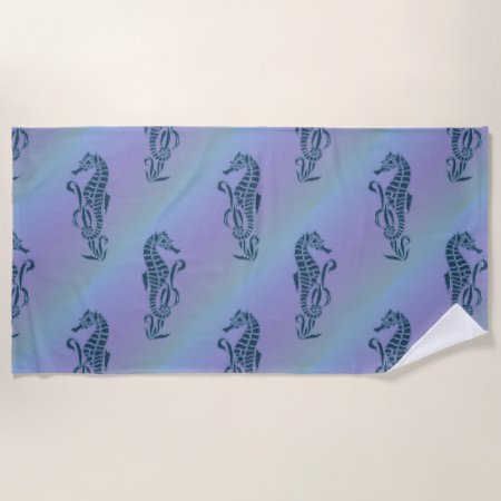 Under the Sea Blue Seahorses