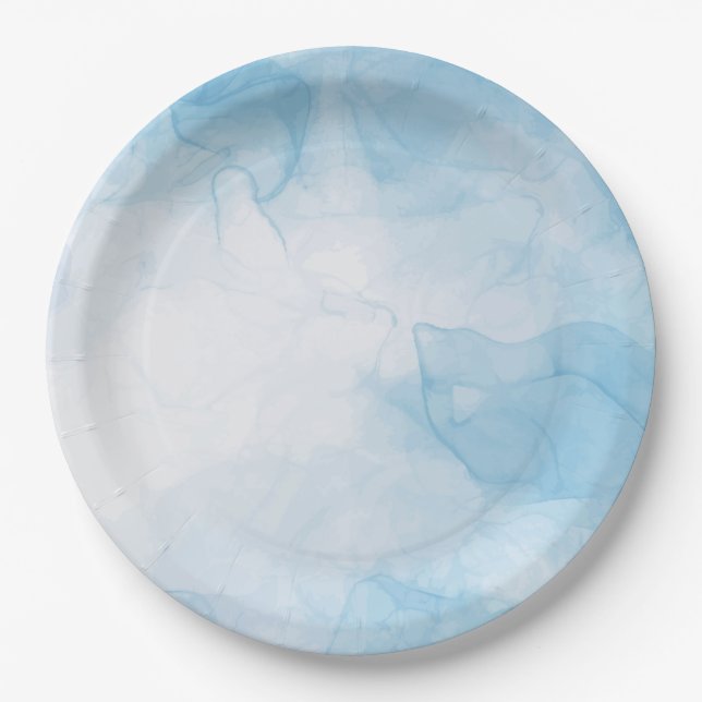 Under the Sea | Blue Water Paper Plates (Front)