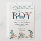 Under the Sea Blue Watercolor Oh Boy Baby Shower