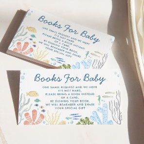 Under the Sea Books For Baby Baby Shower Enclosure Card