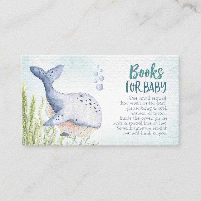Under The Sea Books for Baby Shower Card (Front)
