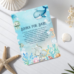 Under the Sea Books for Baby shower card