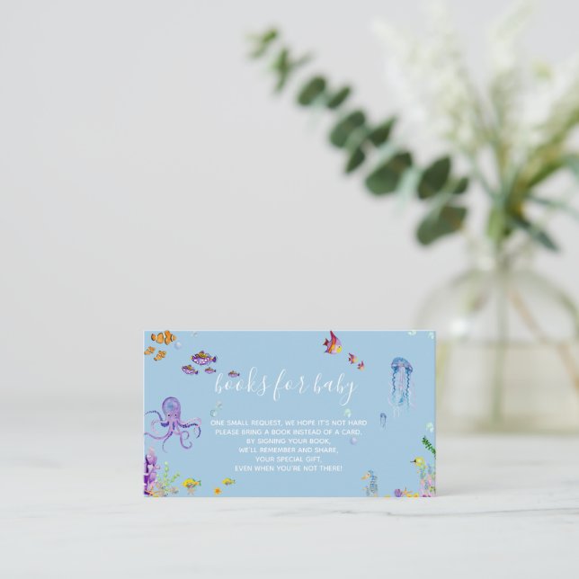Under the Sea books for baby ticket enclosure card (Standing Front)