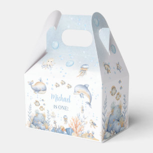 Under the Sea Boy 1st Birthday Favor Box
