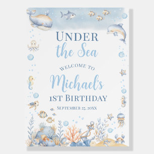 Under the Sea Boy 1st Birthday Welcome Sign