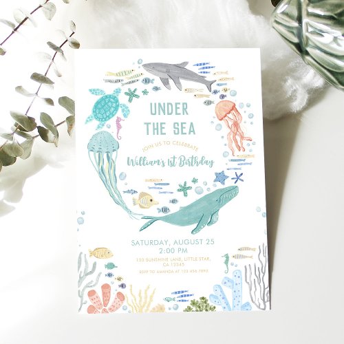 Under The Sea Boys 1st Birthday